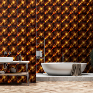 Gold Modern Boho Elegant Abstract Art Pattern #501 Wallpaper