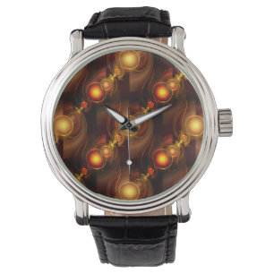 Gold Modern Boho Elegant Abstract Art Pattern #501 Watch