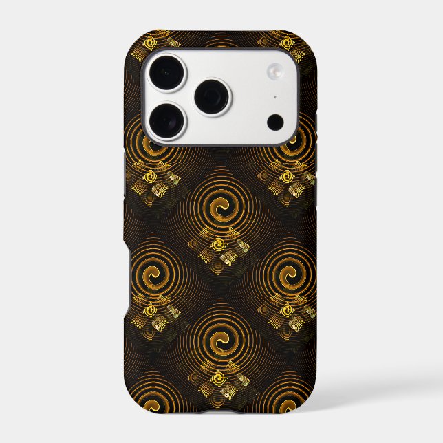 Gold Modern Boho Elegant Abstract Art Pattern #502 (Back)
