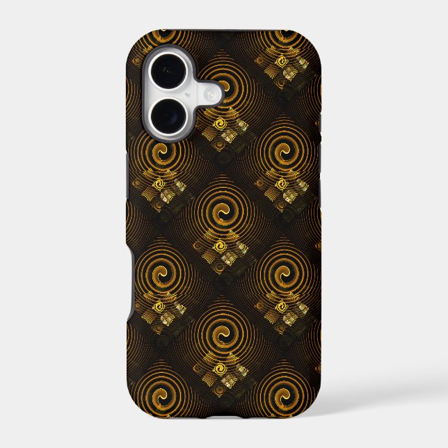 Gold Modern Boho Elegant Abstract Art Pattern #502 (Back)