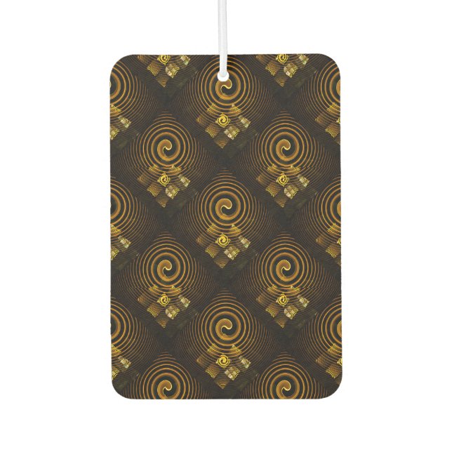 Gold Modern Boho Elegant Abstract Art Pattern #502 Air Freshener (Front)
