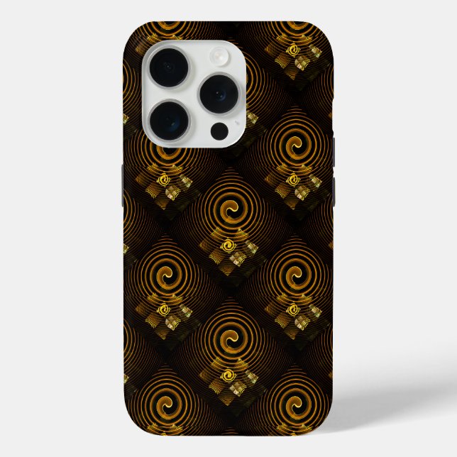 Gold Modern Boho Elegant Abstract Art Pattern #502 Case-Mate iPhone Case (Back)