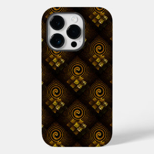 Gold Modern Boho Elegant Abstract Art Pattern #502 Case-Mate iPhone 14 Pro Case