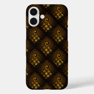 Gold Modern Boho Elegant Abstract Art Pattern #502 iPhone 16 Plus Case