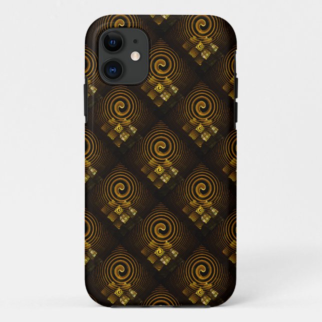 Gold Modern Boho Elegant Abstract Art Pattern #502 Case-Mate iPhone Case (Back)
