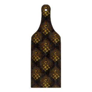Gold Modern Boho Elegant Abstract Art Pattern #502 Cutting Board