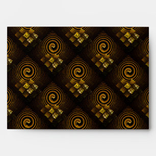 Gold Modern Boho Elegant Abstract Art Pattern #502 Envelope