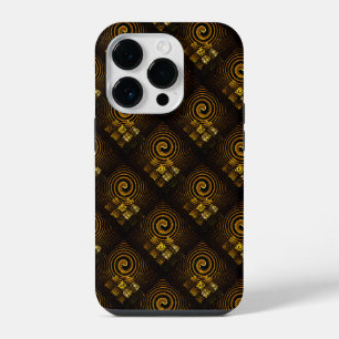 Gold Modern Boho Elegant Abstract Art Pattern #502 iPhone 14 Pro Case