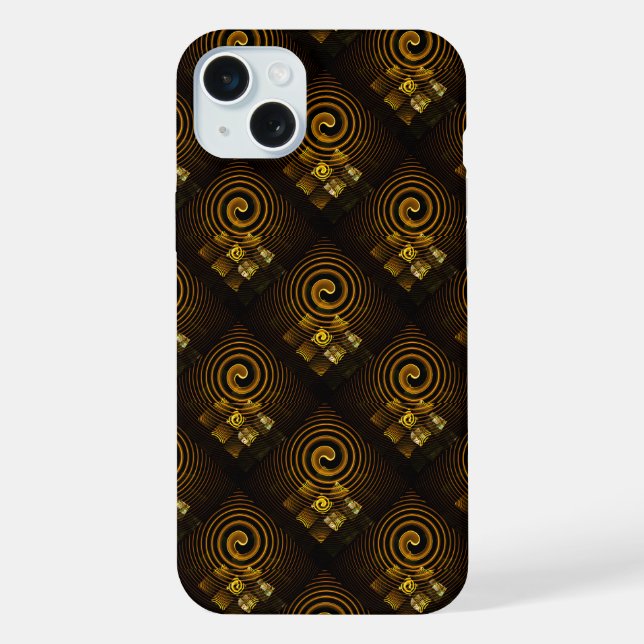Gold Modern Boho Elegant Abstract Art Pattern #502 iPhone Case (Back)