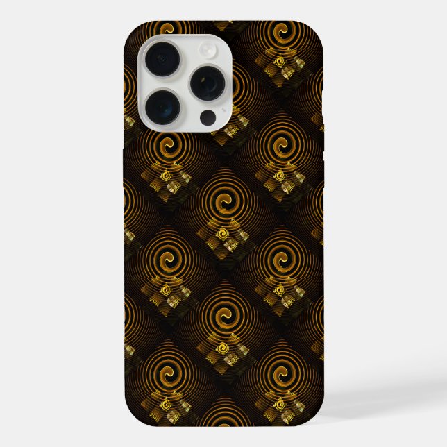 Gold Modern Boho Elegant Abstract Art Pattern #502 iPhone Case (Back)
