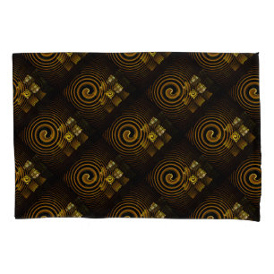 Gold Modern Boho Elegant Abstract Art Pattern #502 Pillowcase
