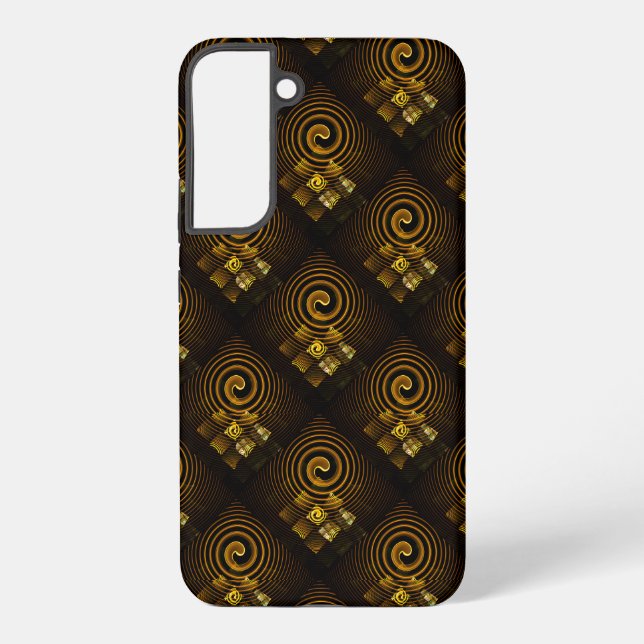 Gold Modern Boho Elegant Abstract Art Pattern #502 Samsung Galaxy S22+ Case (Back)