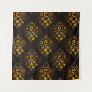 Gold Modern Boho Elegant Abstract Art Pattern #502 Tapestry