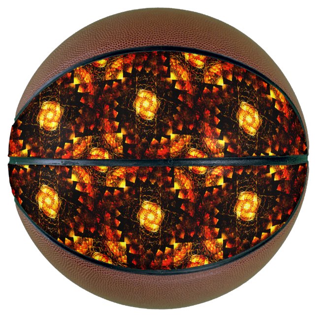 Gold Modern Boho Elegant Abstract Art Pattern #506 Basketball (Front)
