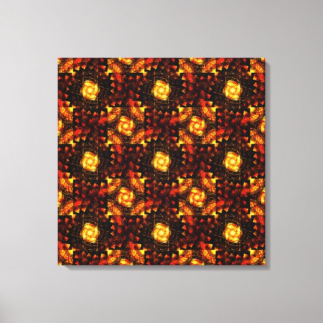 Gold Modern Boho Elegant Abstract Art Pattern #506 Canvas Print (Front)