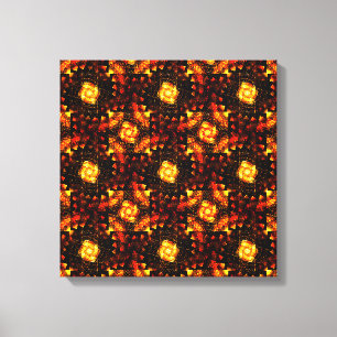 Gold Modern Boho Elegant Abstract Art Pattern #506 Canvas Print