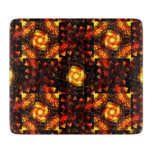 Gold Modern Boho Elegant Abstract Art Pattern #506 Cutting Board