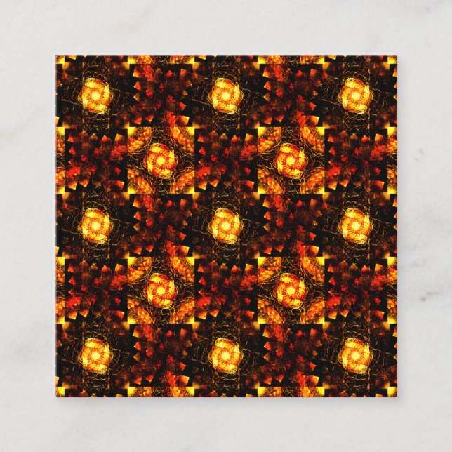 Gold Modern Boho Elegant Abstract Art Pattern #506 Enclosure Card (Front)