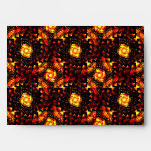Gold Modern Boho Elegant Abstract Art Pattern #506 Envelope