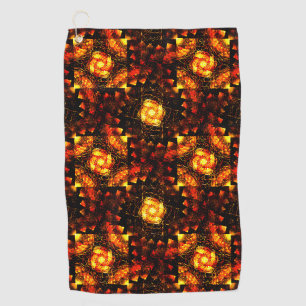 Gold Modern Boho Elegant Abstract Art Pattern #506 Golf Towel