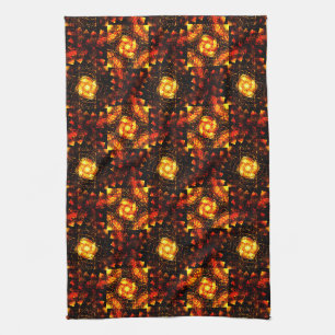 Gold Modern Boho Elegant Abstract Art Pattern #506 Kitchen Towel