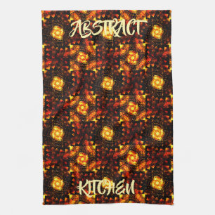 Gold Modern Boho Elegant Abstract Art Pattern #506 Kitchen Towel