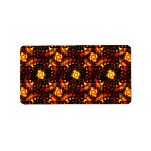 Gold Modern Boho Elegant Abstract Art Pattern #506 Label