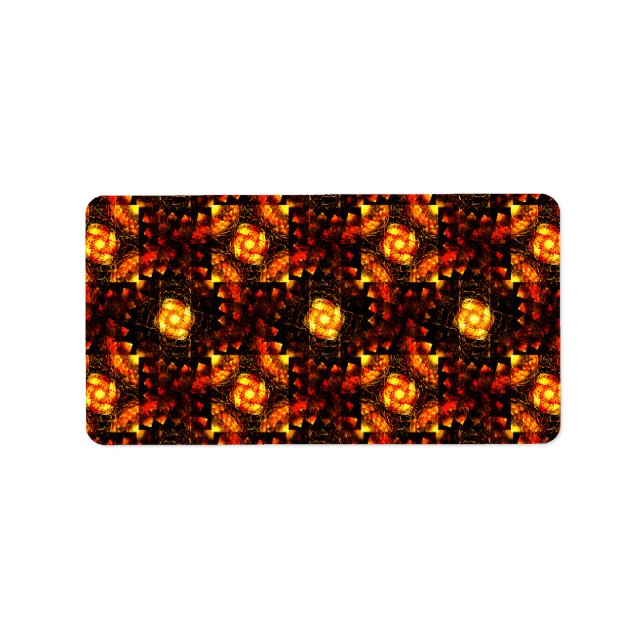 Gold Modern Boho Elegant Abstract Art Pattern #506 Label (Front)