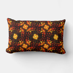 Gold Modern Boho Elegant Abstract Art Pattern #506 Lumbar Pillow