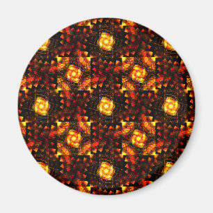 Gold Modern Boho Elegant Abstract Art Pattern #506 Magnet