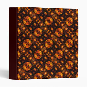 Gold Modern Boho Elegant Abstract Art Pattern #507 Binder