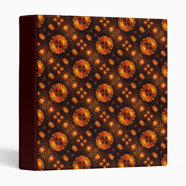 Gold Modern Boho Elegant Abstract Art Pattern #507 Binder (Front/Spine)