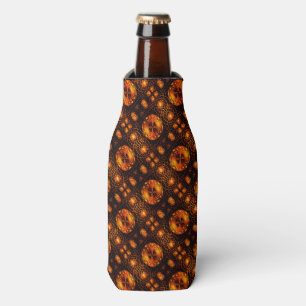 Gold Modern Boho Elegant Abstract Art Pattern #507 Bottle Cooler
