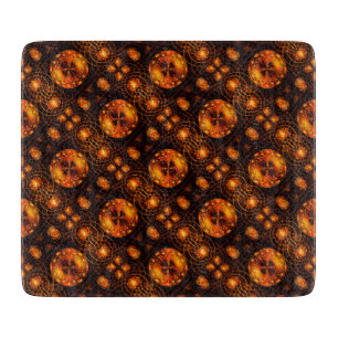 Gold Modern Boho Elegant Abstract Art Pattern #507 Cutting Board