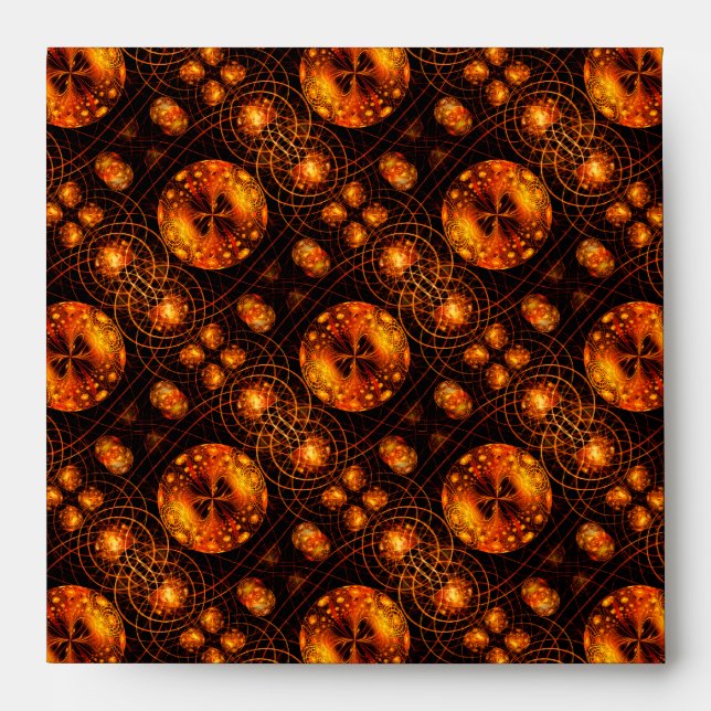 Gold Modern Boho Elegant Abstract Art Pattern #507 Envelope (Front)