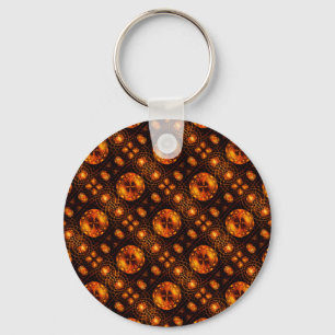 Gold Modern Boho Elegant Abstract Art Pattern #507 Keychain