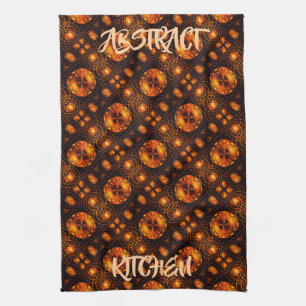 Gold Modern Boho Elegant Abstract Art Pattern #507 Kitchen Towel