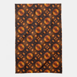 Gold Modern Boho Elegant Abstract Art Pattern #507 Kitchen Towel