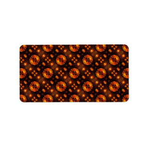 Gold Modern Boho Elegant Abstract Art Pattern #507 Label