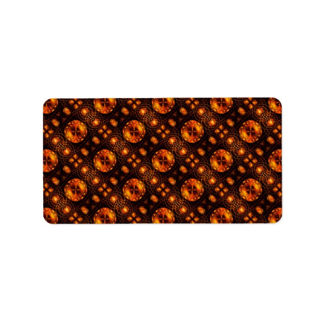 Gold Modern Boho Elegant Abstract Art Pattern #507 Label (Front)