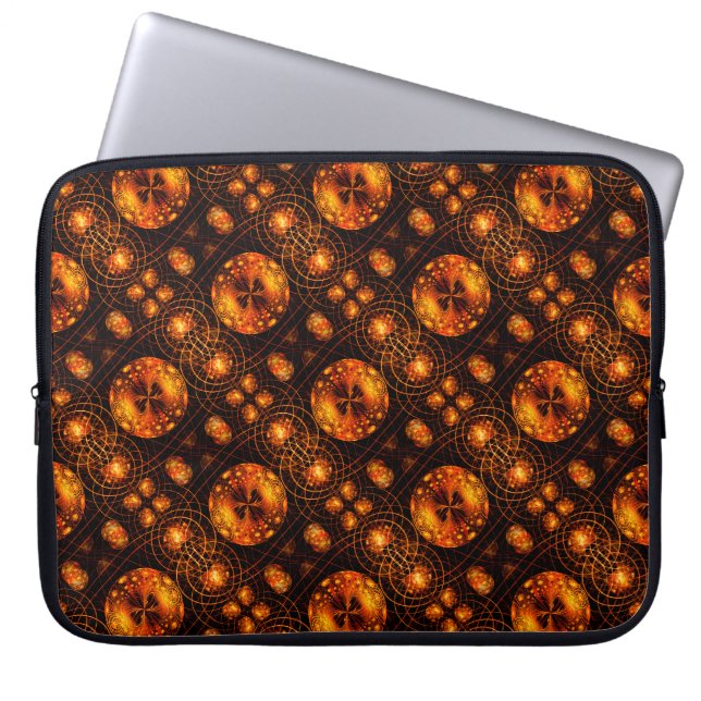Gold Modern Boho Elegant Abstract Art Pattern #507 Laptop Sleeve (Front)