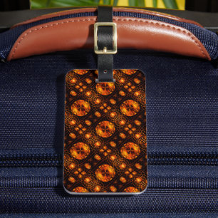 Gold Modern Boho Elegant Abstract Art Pattern #507 Luggage Tag