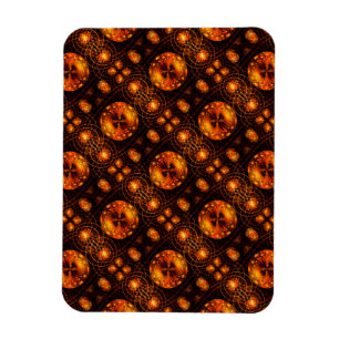 Gold Modern Boho Elegant Abstract Art Pattern #507 Magnet