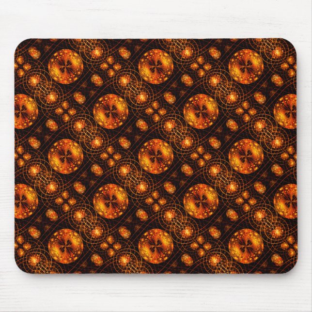 Gold Modern Boho Elegant Abstract Art Pattern #507 Mouse Pad (Front)