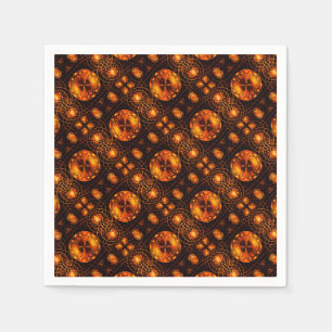 Gold Modern Boho Elegant Abstract Art Pattern #507 Napkin