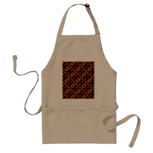 Gold Modern Boho Elegant Abstract Art Pattern #507 Standard Apron
