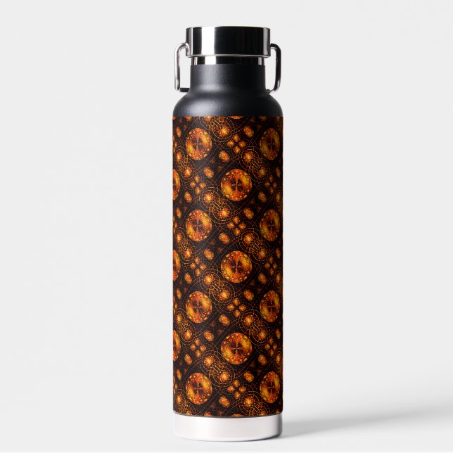 Gold Modern Boho Elegant Abstract Art Pattern #507 Water Bottle (Front)