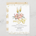 Gold Modern Cheers to Sixty Invitation<br><div class="desc">Gold Modern Cheers to Sixty Invitation</div>