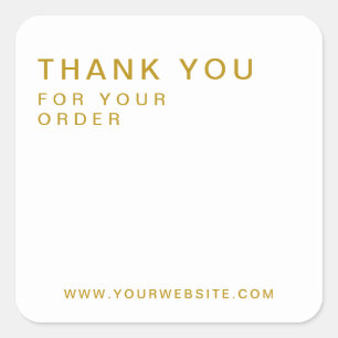 Gold Modern Custom Thank you Business Label