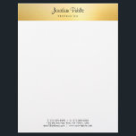 Gold Modern Elegant Calligraphed Name Template Letterhead<br><div class="desc">Gold Modern Elegant Calligraphed Name Template Letterhead.</div>